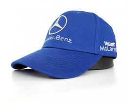 Фото - Автомобільна кепка Sport Line синя з лого Mercedes-Benz - Men box
