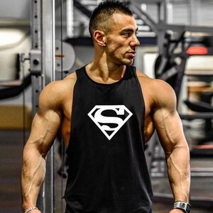 Фото - Чоловіча чорна майка Sport Line зі знаком Superman - Men box