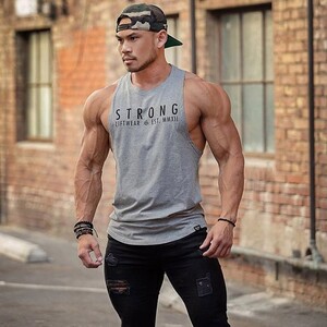 Фото - Спортивна чоловіча майка Sport Line сірого кольору - Men box