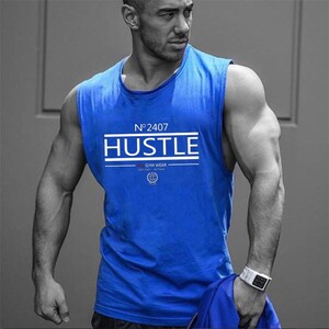 Фото - Яркая синяя майка Sport Line для занятий спортом - Men box