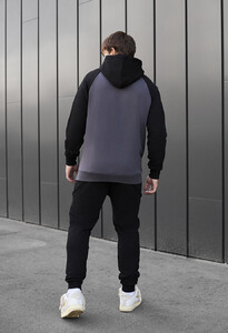 Фото - Спортивний чоловічий костюм Staff ro gray & black - Men box