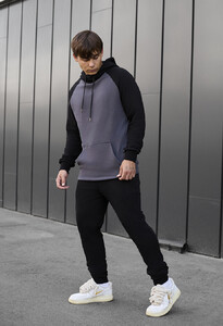 Фото - Спортивний чоловічий костюм Staff ro gray & black - Men box
