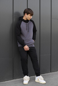 Фото - Спортивний чоловічий костюм Staff ro gray & black - Men box