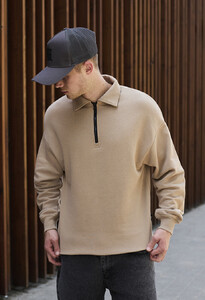 Фото - Однотонная бежевая олимпийка Staff 80 beige - Men box