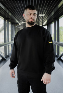 Фото - Молодежный свитшот Staff x Unbroken black oversize - Men box