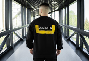 Фото - Молодежный свитшот Staff x Unbroken black oversize - Men box