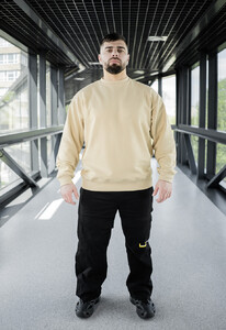 Фото - Патриотический свитшот Staff x Unbroken beige oversize - Men box