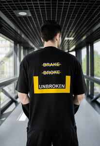 Фото - Оверсайз футболка Staff x Unbroken black oversize - Men box
