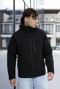 Фото - Повсякденна чорна куртка Staff soft shell flox black - Men box