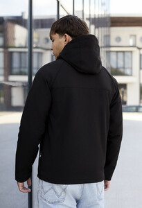 Фото - Повсякденна чорна куртка Staff soft shell flox black - Men box