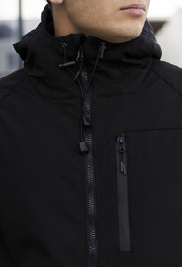 Фото - Повсякденна чорна куртка Staff soft shell flox black - Men box