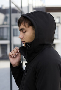 Фото - Повсякденна чорна куртка Staff soft shell flox black - Men box