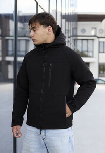 Фото - Повсякденна чорна куртка Staff soft shell flox black - Men box