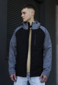 Фото - Демисезонная куртка Staff soft shell bo gray melange & black - Men box