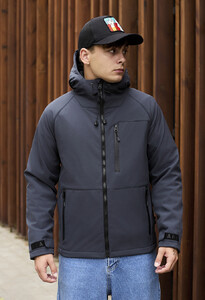 Фото - Універсальна демісезонна куртка Staff soft shell flox gray - Men box