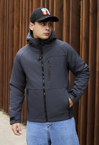 Фото - Універсальна демісезонна куртка Staff soft shell flox gray - Men box