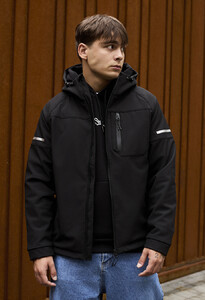 Фото - Повсякденна куртка Staff soft shell bo black reflective - Men box