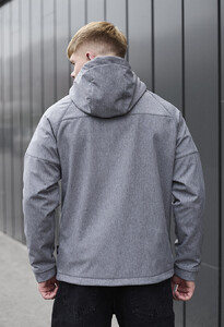 Фото - Куртка кольору сірий меланж Staff soft shell bo gray melange - Men box
