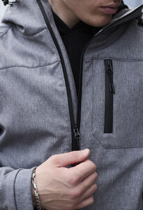 Фото - Куртка кольору сірий меланж Staff soft shell bo gray melange - Men box