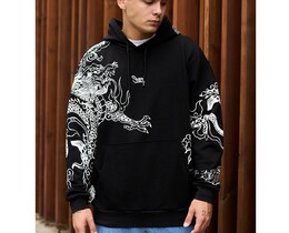 Фото - Чорно-біле худі Staff logo & claw oversize - Men box