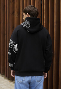 Фото - Чорно-біле худі Staff logo & claw oversize - Men box