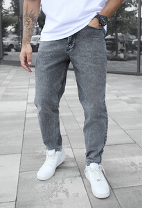 Фото - Молодежные серые джинсы Staff bf gray regular - Men box