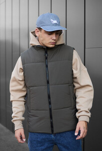 Фото - Однотонна жилетка кольору хакі Staff miko khaki - Men box