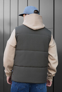 Фото - Однотонна жилетка кольору хакі Staff miko khaki - Men box