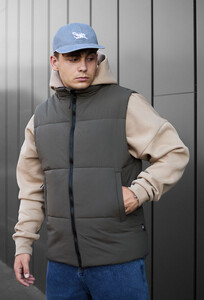 Фото - Однотонна жилетка кольору хакі Staff miko khaki - Men box