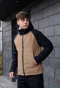 Фото - Демісезонна чоловіча куртка Staff soft shell ob beige & black - Men box