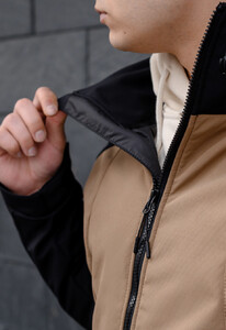 Фото - Демісезонна чоловіча куртка Staff soft shell ob beige & black - Men box