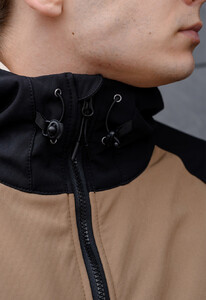 Фото - Демісезонна чоловіча куртка Staff soft shell ob beige & black - Men box