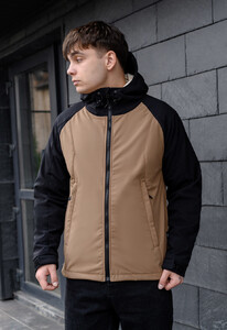 Фото - Демісезонна чоловіча куртка Staff soft shell ob beige & black - Men box