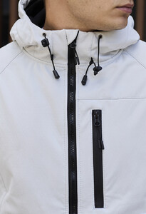Фото - Молодіжна куртка білого кольору Staff soft shell mo white - Men box