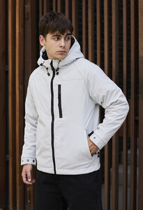 Фото - Молодіжна куртка білого кольору Staff soft shell mo white - Men box