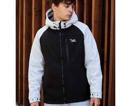 Фото - Чорно-біла куртка Staff soft shell mo white & black - Men box