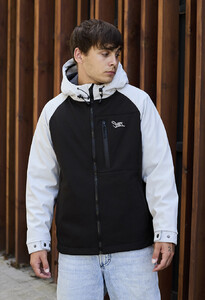 Фото - Черно-белая куртка Staff soft shell mo white & black - Men box