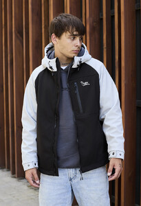 Фото - Черно-белая куртка Staff soft shell mo white & black - Men box