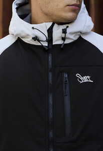 Фото - Черно-белая куртка Staff soft shell mo white & black - Men box
