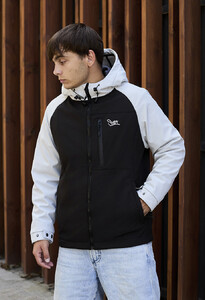Фото - Черно-белая куртка Staff soft shell mo white & black - Men box
