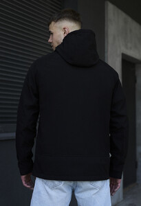 Фото - Однотонна чорна куртка Staff soft shell pu black - Men box