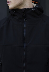 Фото - Однотонна чорна куртка Staff soft shell pu black - Men box