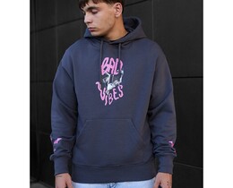 Фото - Оверсайз худі з яскравим принтом Staff vibes oversize - Men box