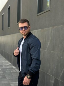 Фото - Демісезонний бомбер від Intruder темно-синій Challenge - Men box