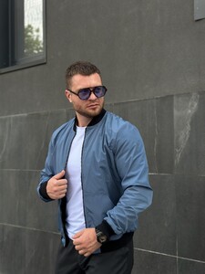 Фото - Однотонний бомбер Intruder блакитного кольору Challenge - Men box