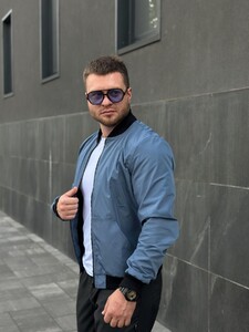 Фото - Однотонний бомбер Intruder блакитного кольору Challenge - Men box
