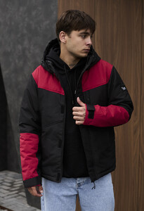 Фото - Куртка чорно-червоного кольору Staff ani black & red - Men box