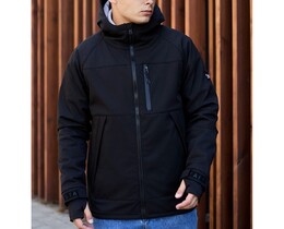 Фото - Базова чоловіча куртка Staff soft shell lokk black - Men box