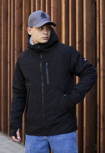 Фото - Базова чоловіча куртка Staff soft shell lokk black - Men box