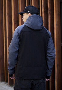 Фото - Двоколірна куртка Staff soft shell lokk black & gray - Men box